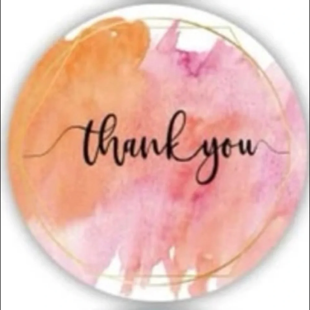 ⭐️ 3 for $22 ~ 300 ct. 1” Watercolor Thank you stickers / labels